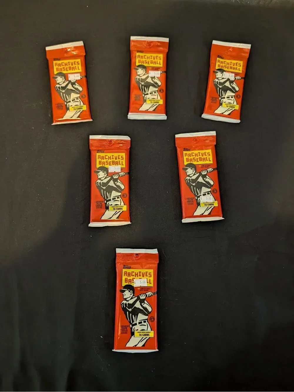 Vintage Archives Baseball Card Packs - Sealed Set of 6